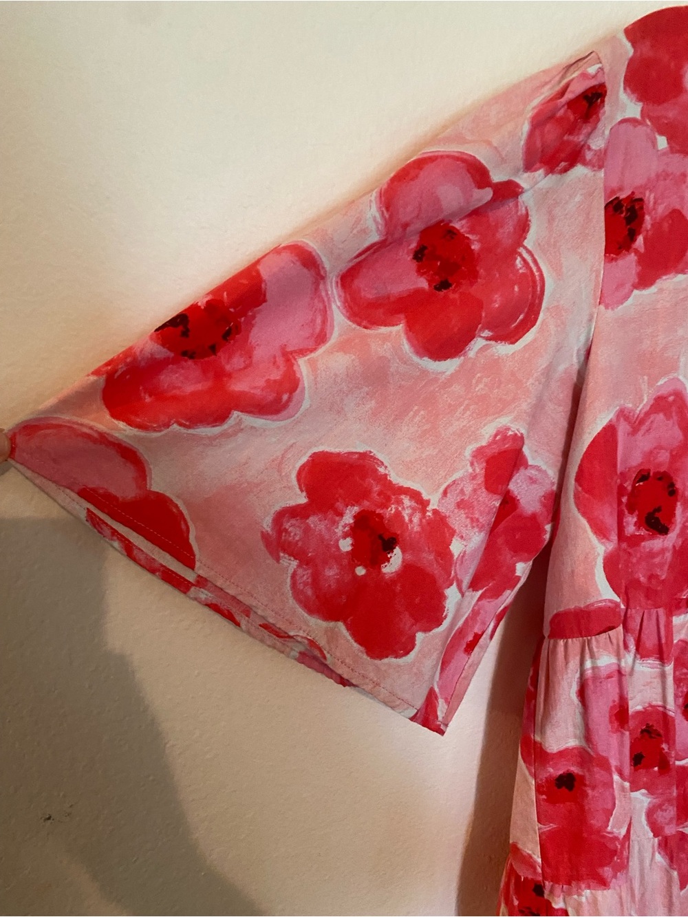 BiBi Pink & Red Floral Button-Up mini dress - Picture 4 of 9